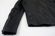 Python Skin Biker Jacket