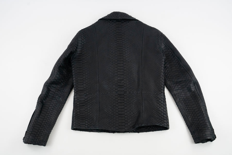 Python Skin Biker Jacket