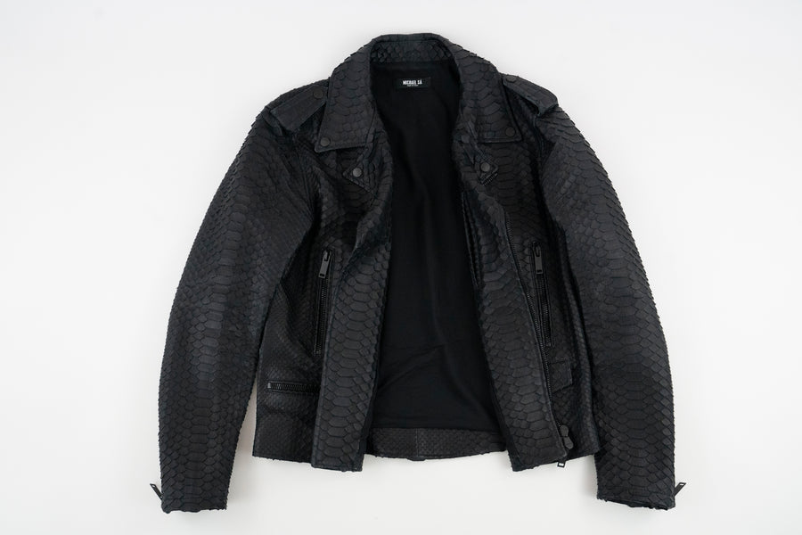 Python Skin Biker Jacket