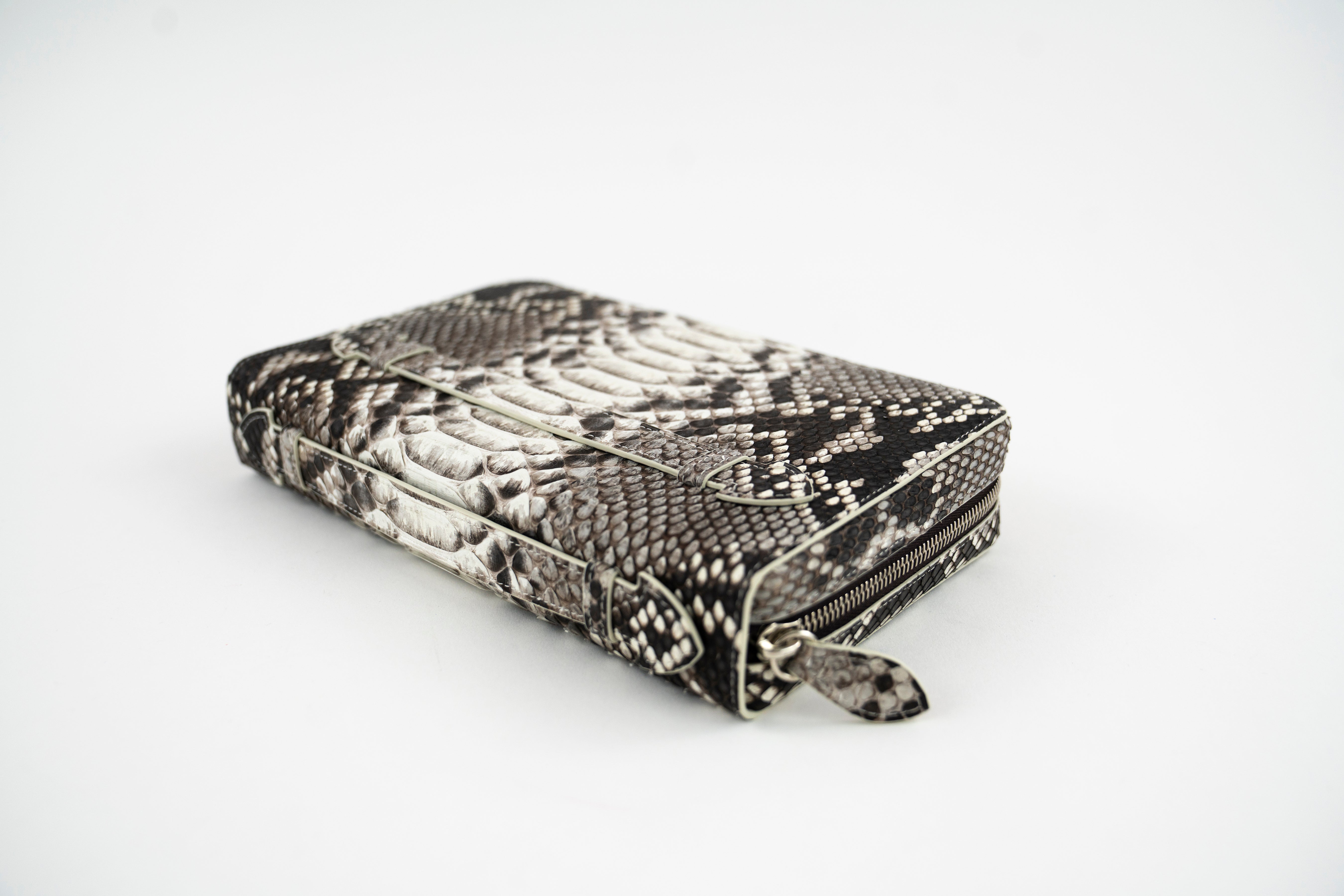 Python Leather Wallet , Natural 