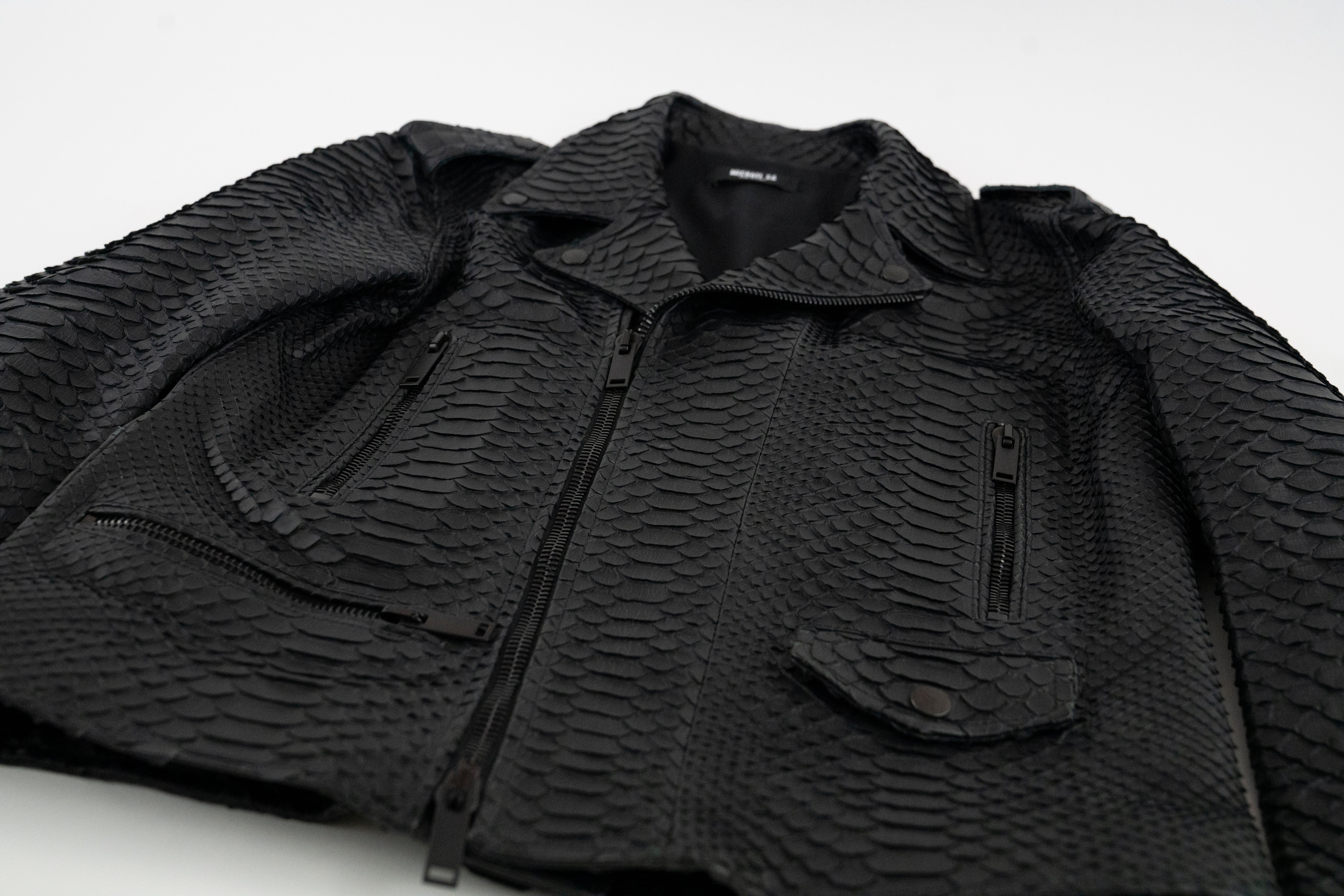 Python Skin Biker Jacket – Michael Sa