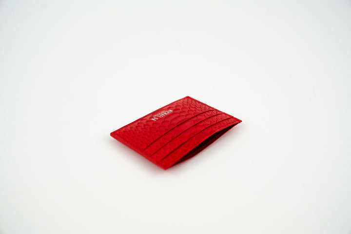 Red Python Skin Card Holder