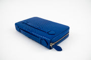 Blue Python Skin Travel Wallet